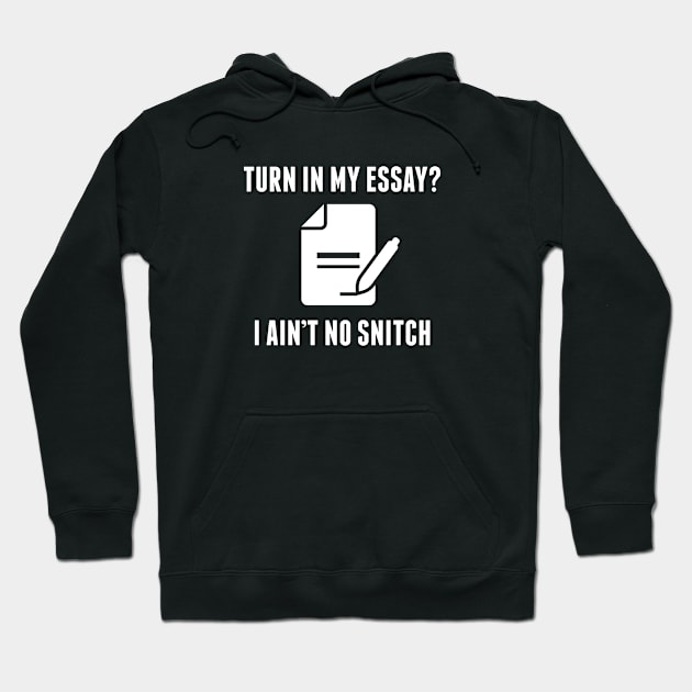 Turn In My Essay? Hoodie by VectorPlanet